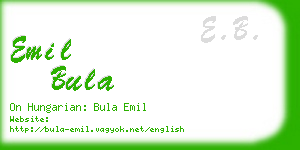 emil bula business card